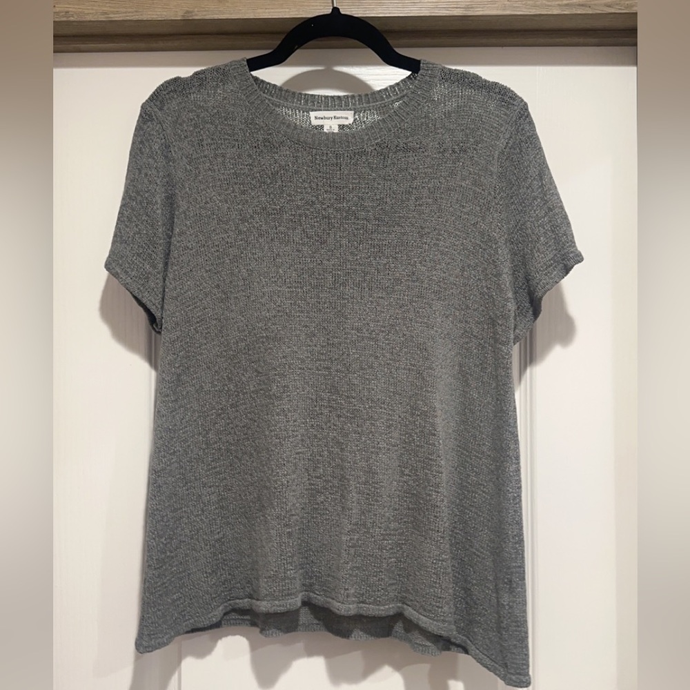 Grey Short Sleeve Sweater